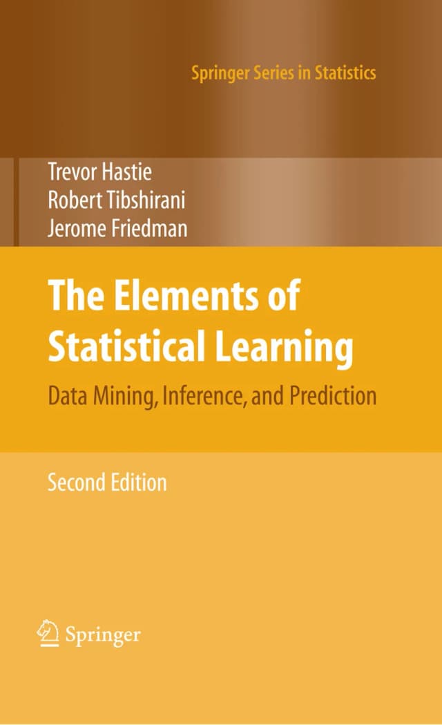 Cover of The Elements of Statistical Learning by Hastie, Tibshirani and Friedman